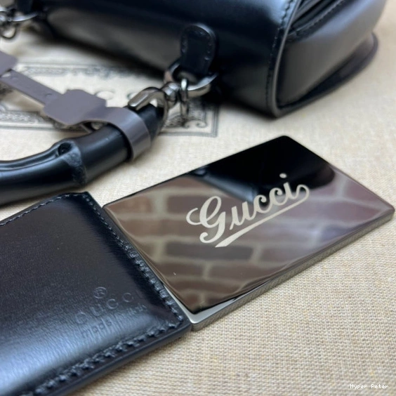 Hyperpeter with handle Small Gucci bag Bamboo top 0712